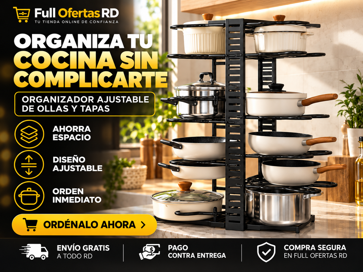 Organizador Ajustable de Ollas y Tapas