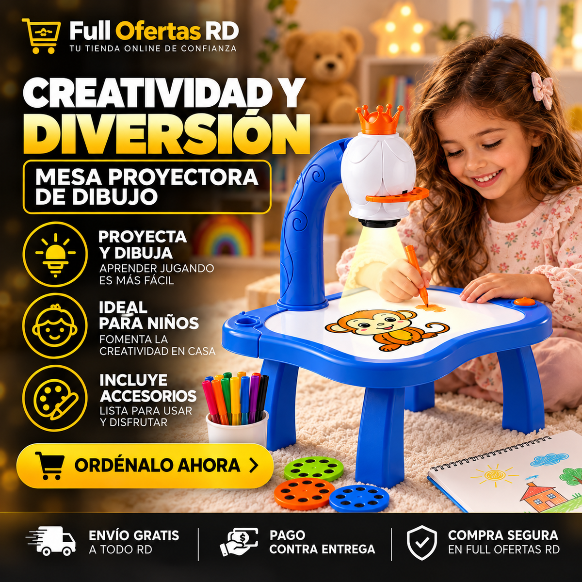 Proyector de Dibujo Infantil con Música