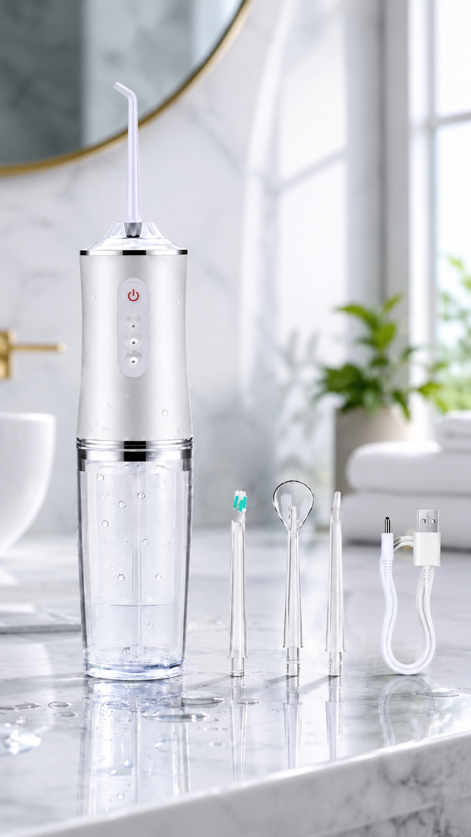 Irrigador Dental Portátil Recargable de Alta Presión