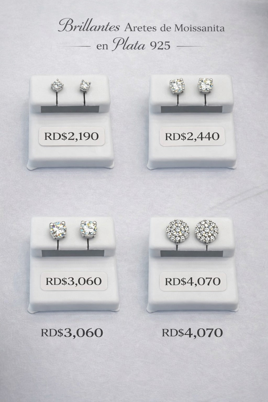 Aretes Moissanite (Colección Premium) Precios promedio