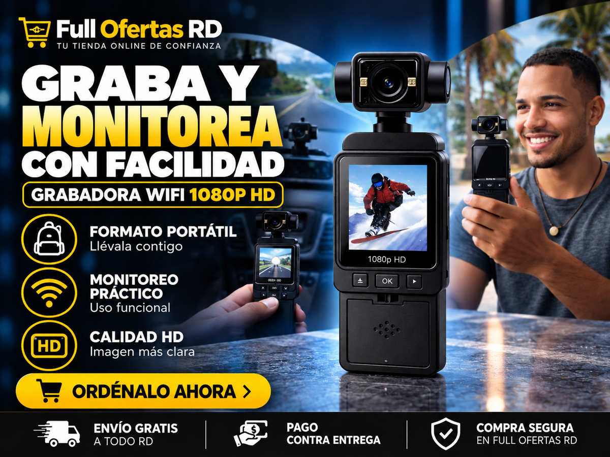 Grabadora Multifuncional Portátil WiFi – 1080p HD