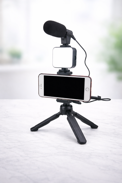 Kit TikToker Completo – Luz + Micrófono + Trípode
