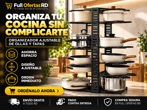 Organizador Ajustable de Ollas y Tapas