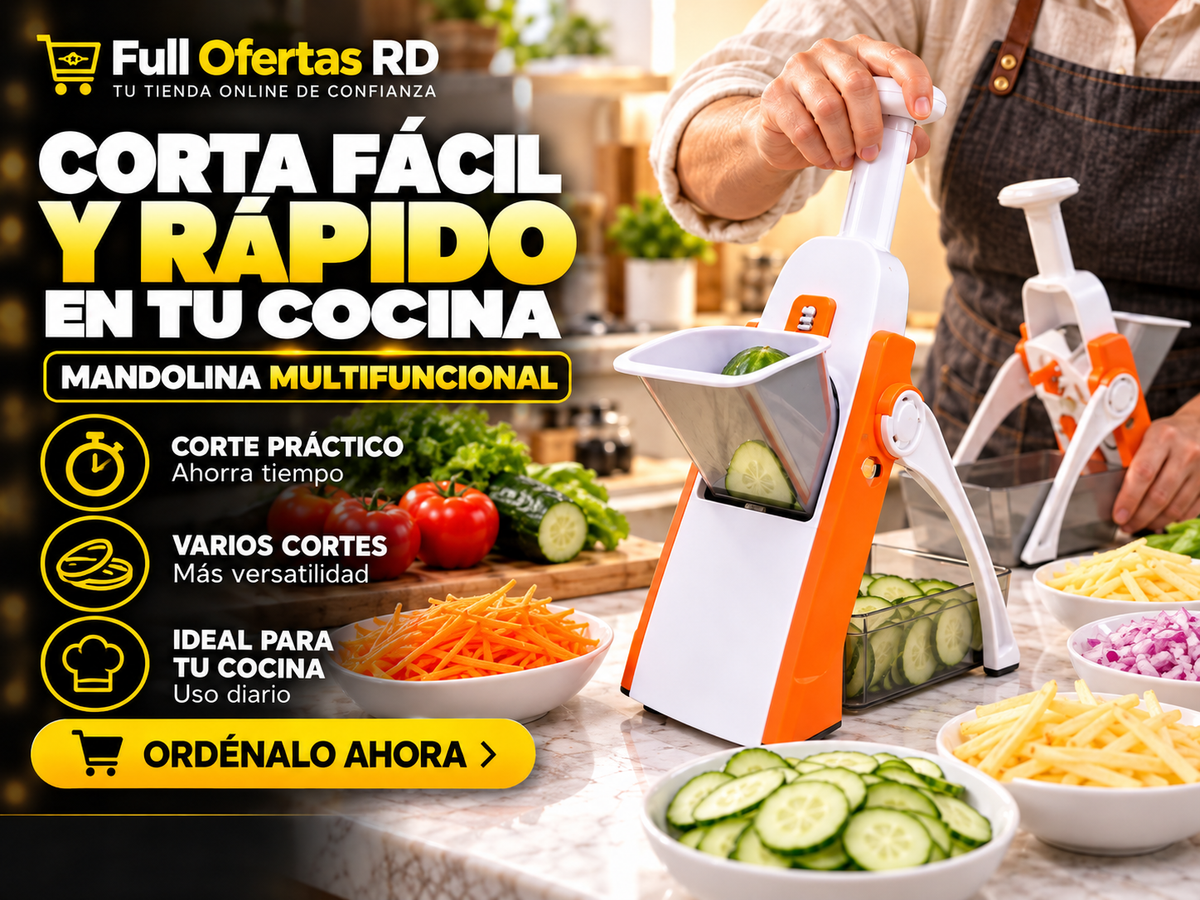 Cortador de Alimentos con Mandolina Multifuncional