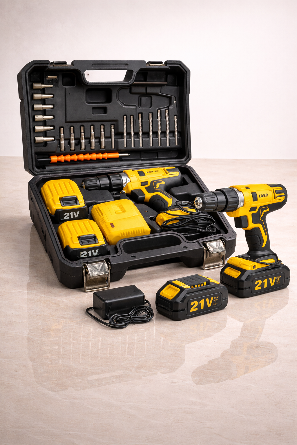 Kit de Taladro Inalámbrico con 2 Baterías 21V