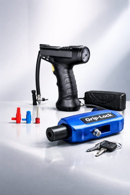 Combo Compresor de Aire + Candado para Motor