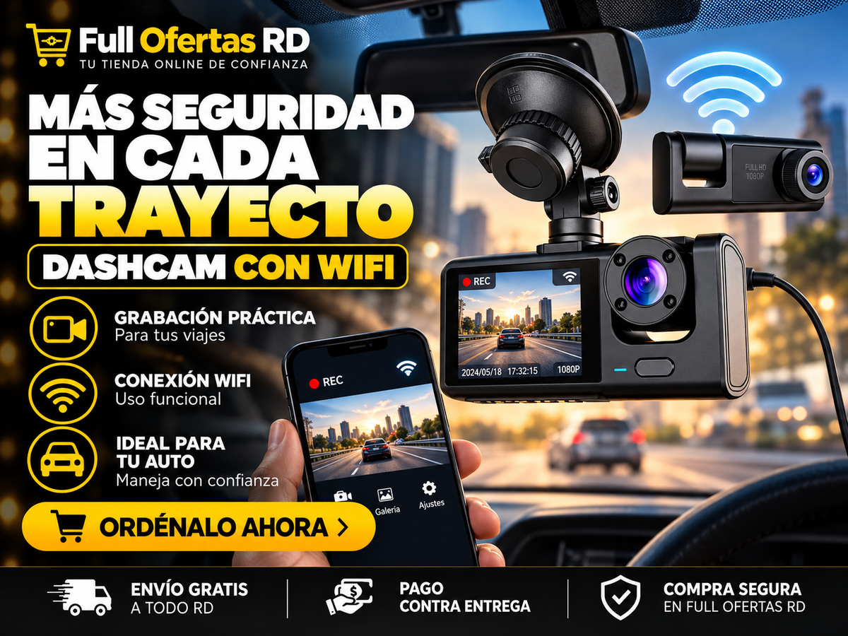 Dashcam con WiFi – Cámara de Seguridad para Vehículo