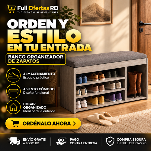 Zapatera Tipo Sofá 3 en 1