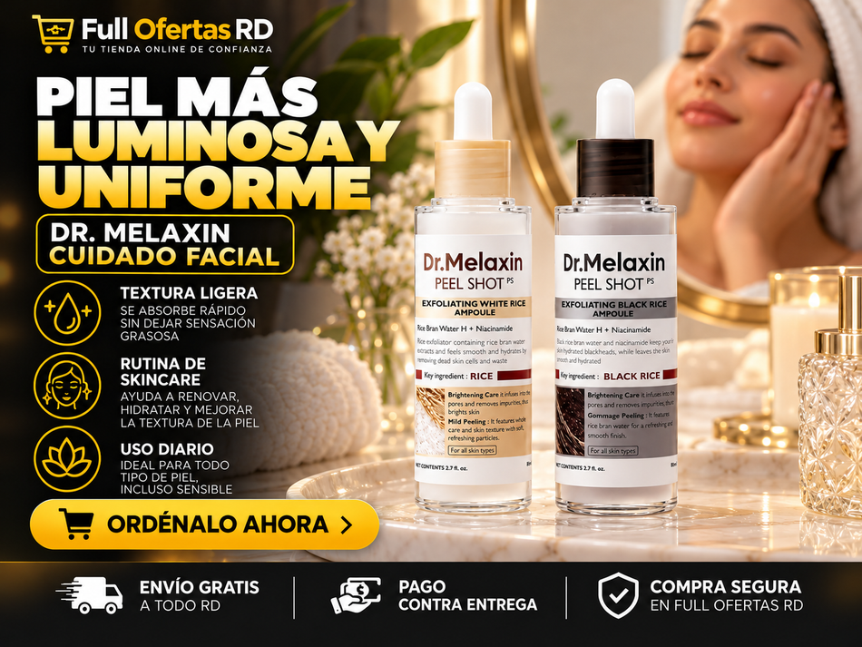 Combo Dr. Melaxin Peel Shot (Arroz Blanco + Arroz Negro)
