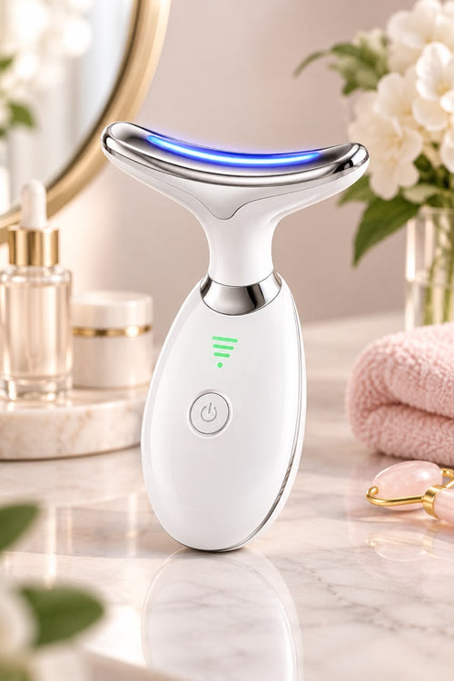 Masajeador Facial y de Cuello con Luz LED