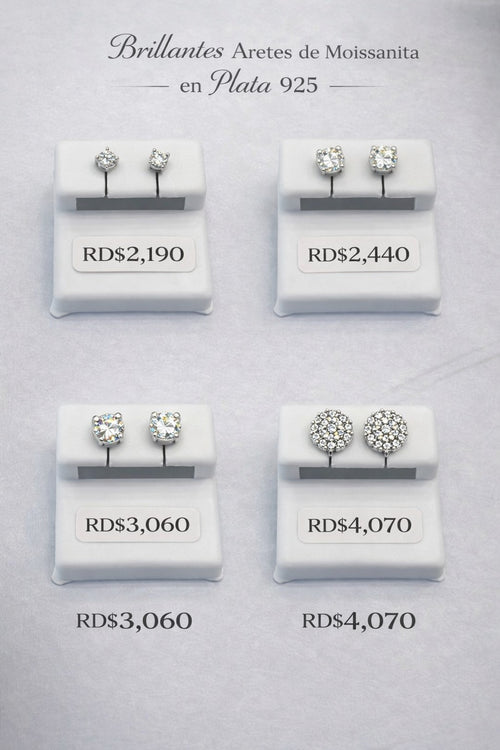 Aretes Moissanite (Colección Premium) Precios promedio