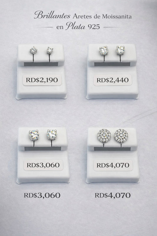 Aretes Moissanite (Colección Premium) Precios promedio