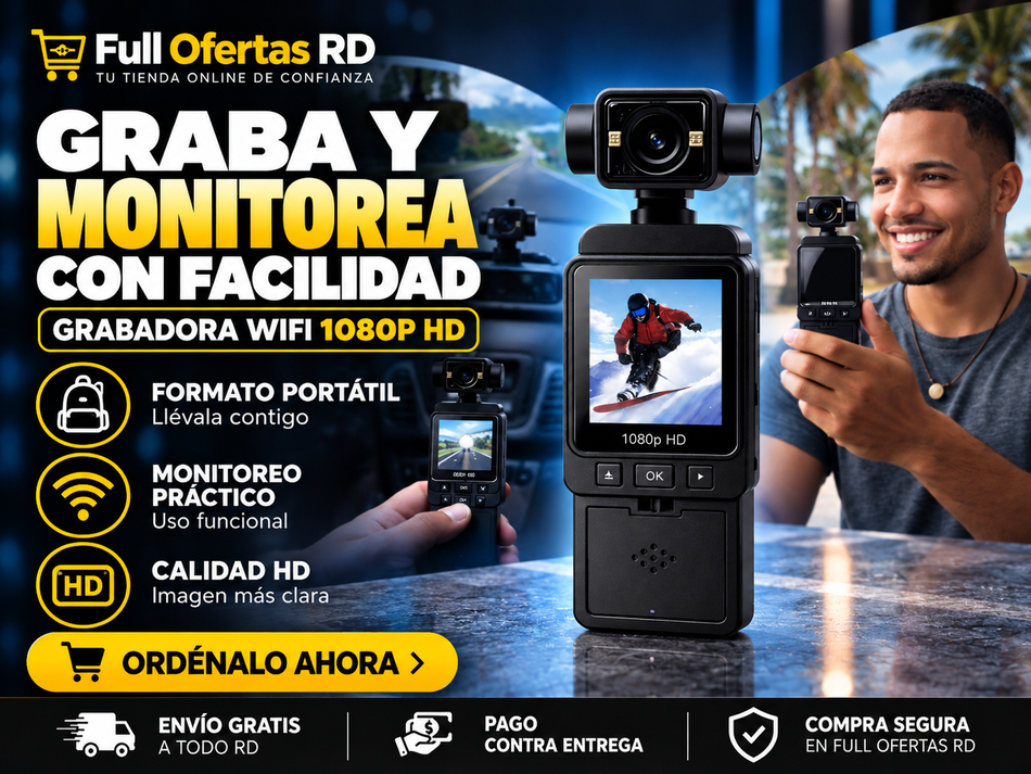 Grabadora Multifuncional Portátil WiFi – 1080p HD