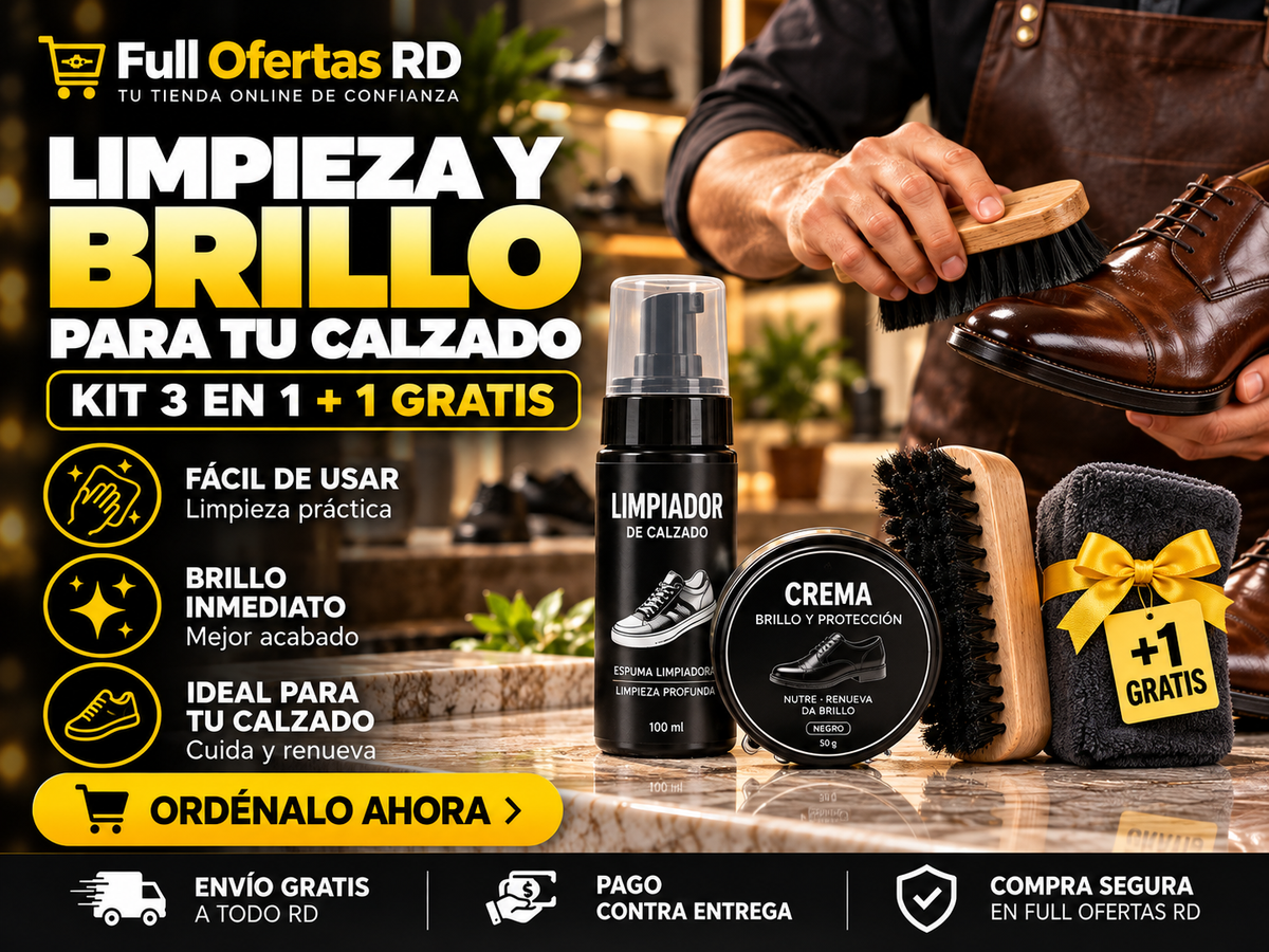 Kit Profesional de Limpieza y Brillo para Calzado (3 en 1) +1  GRATIS