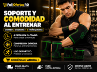 Combo Deportivo: 2 Coderas + 2 Muñequeras de Compresión